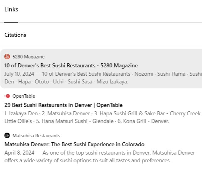 Example ChatGPT citations