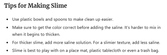 Example of content structured for ChatGPT